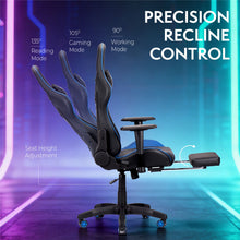 NITHO ACE GAMING CHAIR BLUE W/FOOTREST gallery media 7