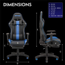 NITHO ACE GAMING CHAIR BLUE W/FOOTREST gallery media 8