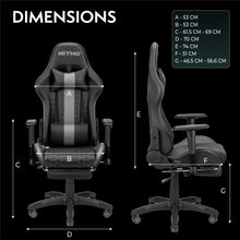NITHO ACE GAMING CHAIR BLACK W/FOOTREST gallery media 3