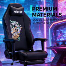 NITHO FORGE  GAMING CHAIR BLACK W/FOOTREST gallery media 3