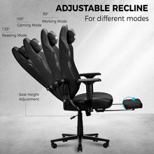 NITHO FORGE  GAMING CHAIR BLACK W/FOOTREST gallery media 7