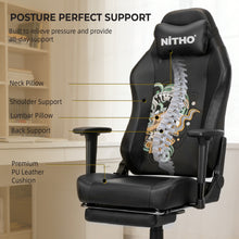 NITHO FORGE V2 GAMING CHAIR BLACK W/FOOTREST gallery media 6