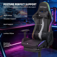 NITHO HALO GAMING CHAIR BLACK W/FOOTREST gallery media 5