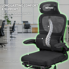 NITHO MC. I MESH CHAIRS BLACK W/FOOTREST gallery media 6