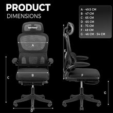 NITHO MC. I MESH CHAIRS BLACK W/FOOTREST gallery media 7
