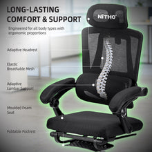 NITHO MC. II MESH CHAIRS BLACK W/FOOTREST gallery media 6