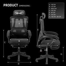 NITHO MC. II MESH CHAIRS BLACK W/FOOTREST gallery media 7