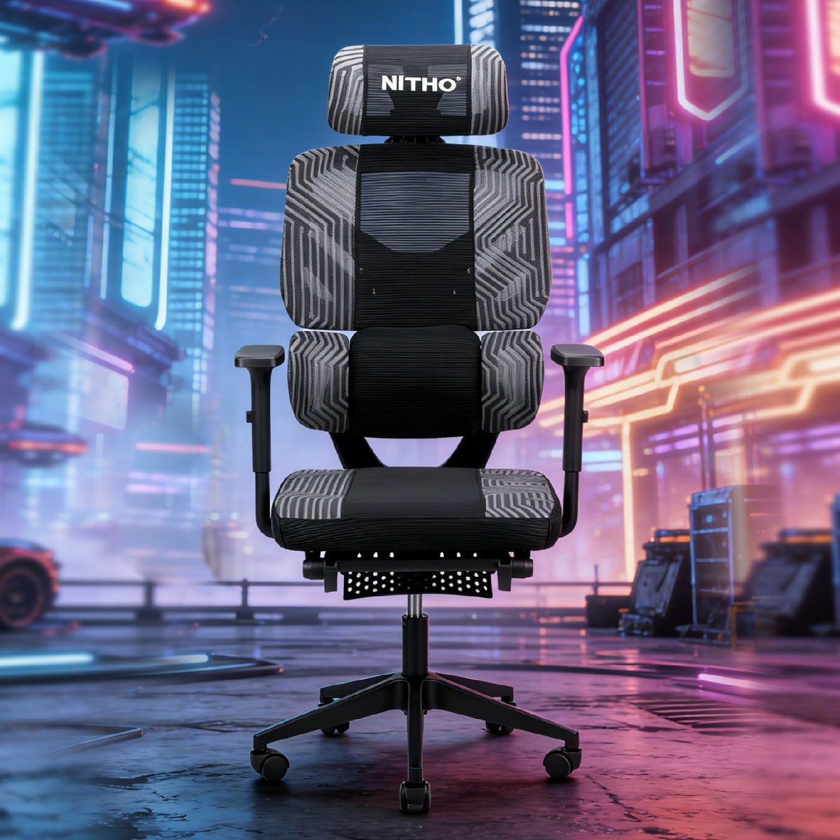 NITHO MATRIX V2 MESH CHAIRS BLACK W/FOOTREST primary product image
