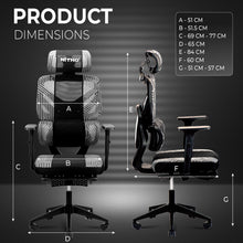 NITHO MATRIX V2 MESH CHAIRS BLACK W/FOOTREST gallery media 7