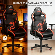 NITHO COBRA GAMING CHAIR RED W/FOOTREST gallery media 2