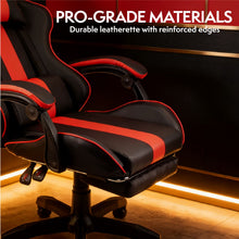 NITHO RAVEN GAMING CHAIR RED W/FOOTREST gallery media 4