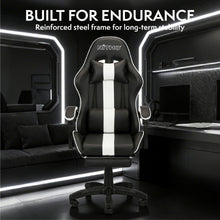 NITHO RAVEN GAMING CHAIR WHITE W/FOOTREST gallery media 2