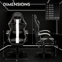 NITHO RAVEN GAMING CHAIR WHITE W/FOOTREST gallery media 8