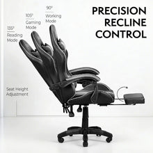 NITHO RAVEN GAMING CHAIR BLACK W/FOOTREST gallery media 7