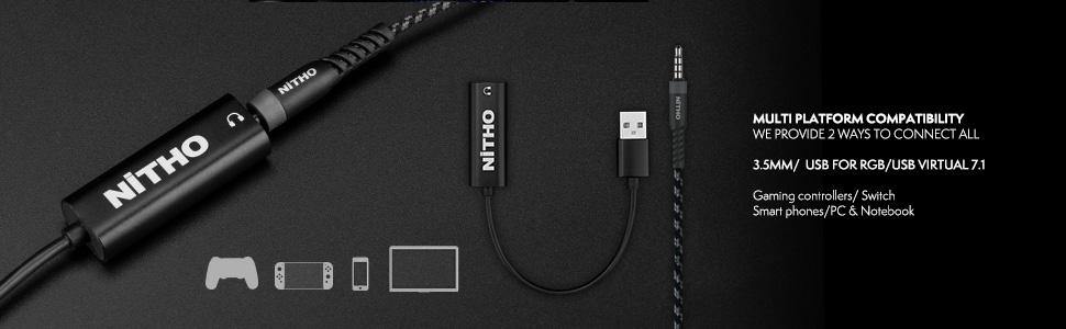 TITAN 7.1 Surround Sound Gaming Headset (with Windows® 10 driver) - NiTHO